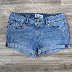 DL1961 Jean Shorts Womens 24 Blue 2" Renee Low Rise Rolled Somerset Denim